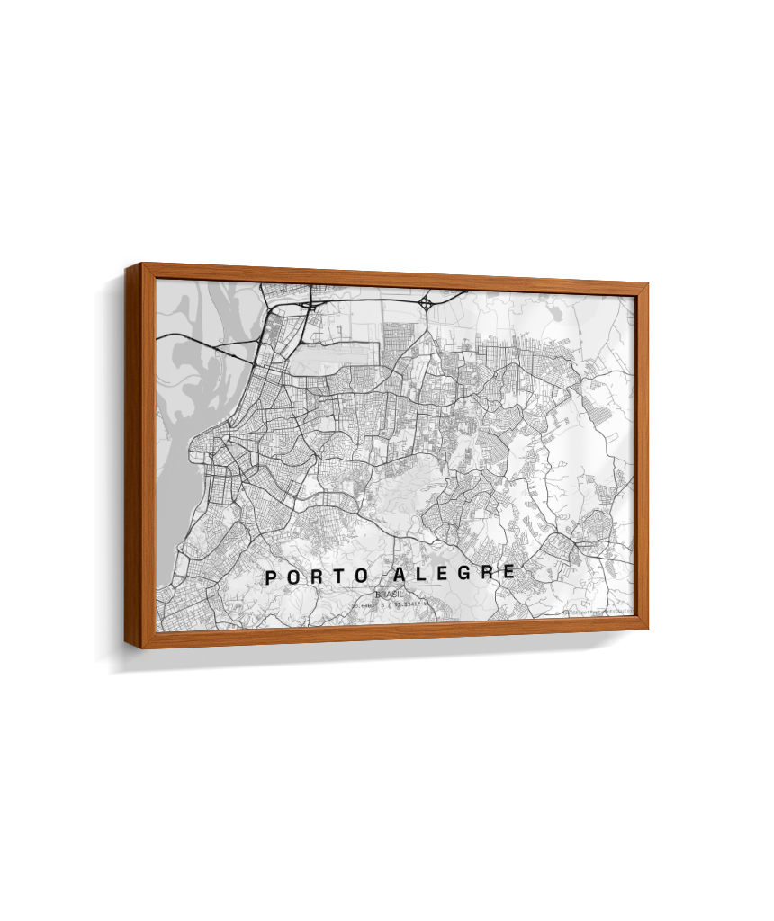 Quadro Horizontal Mapa de Porto Alegre