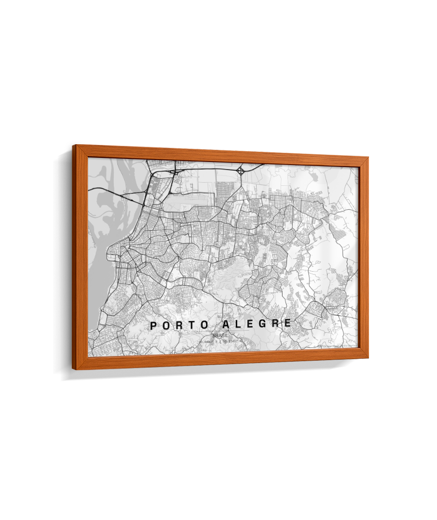 Quadro Horizontal Mapa de Porto Alegre
