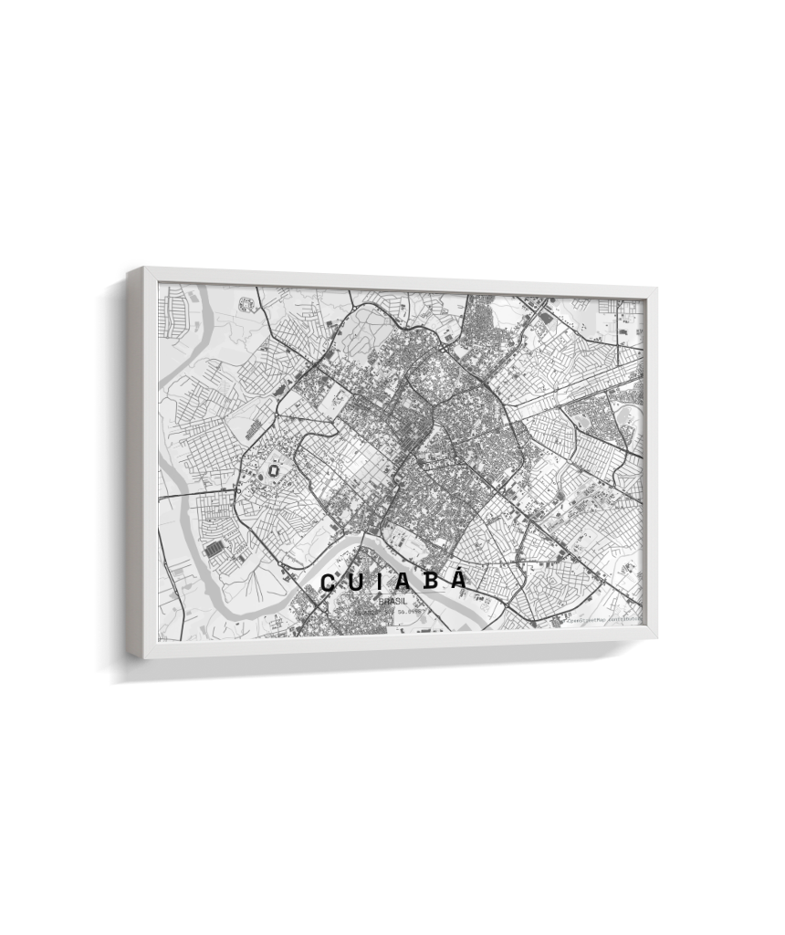 Quadro Horizontal Mapa de Cuiabá