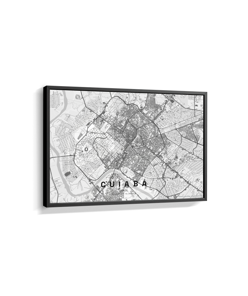 Quadro Horizontal Mapa de Cuiabá