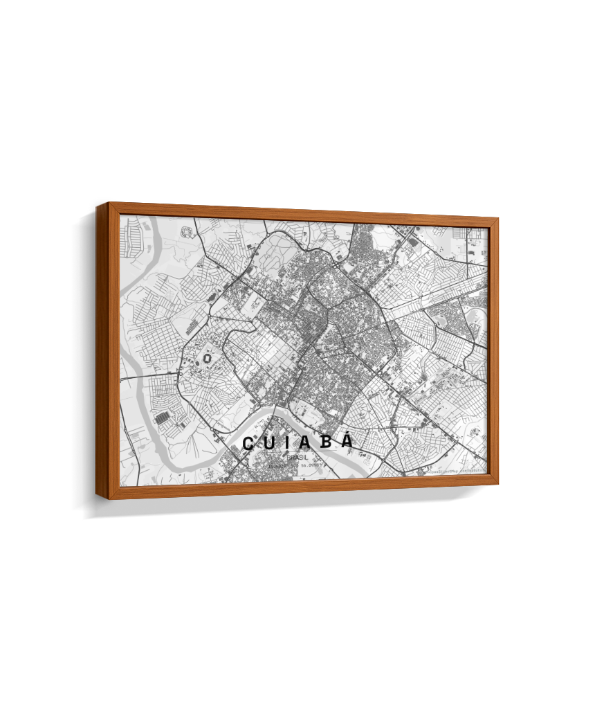 Quadro Horizontal Mapa de Cuiabá