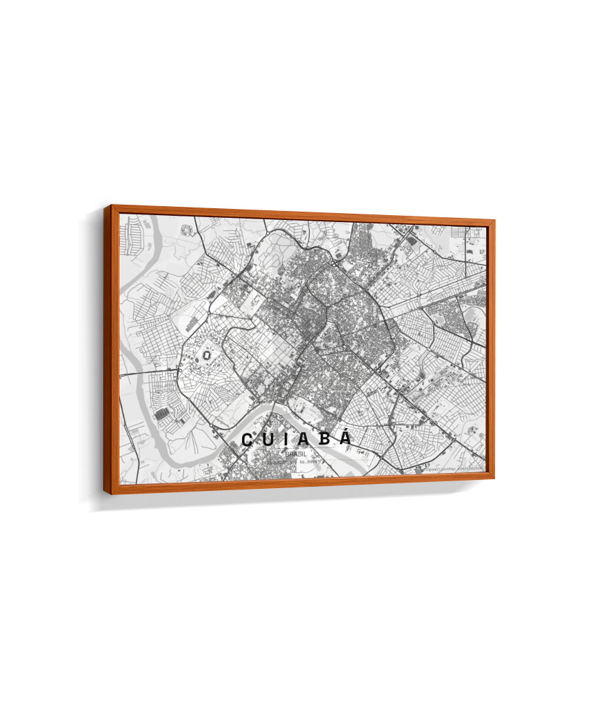Quadro Horizontal Mapa de Cuiabá