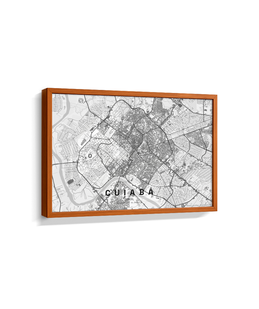 Quadro Horizontal Mapa de Cuiabá