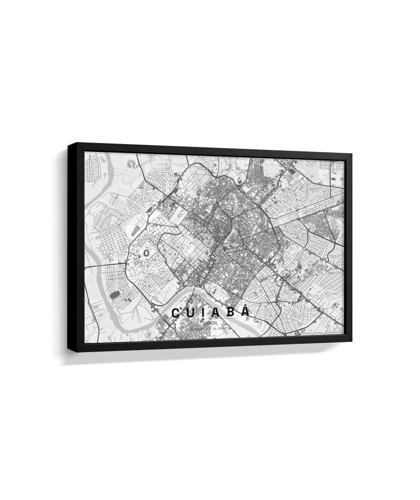 Quadro Horizontal Mapa de Cuiabá