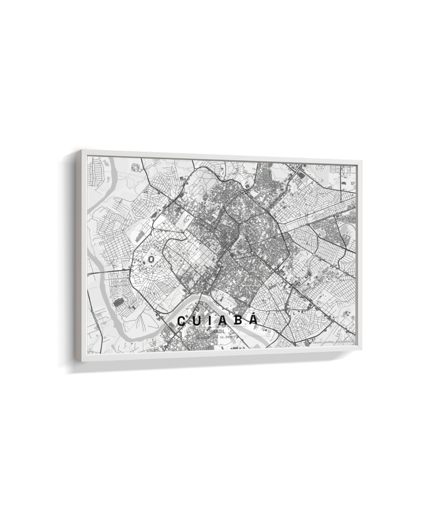 Quadro Horizontal Mapa de Cuiabá