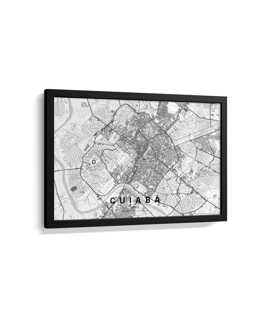 Quadro Horizontal Mapa de Cuiabá