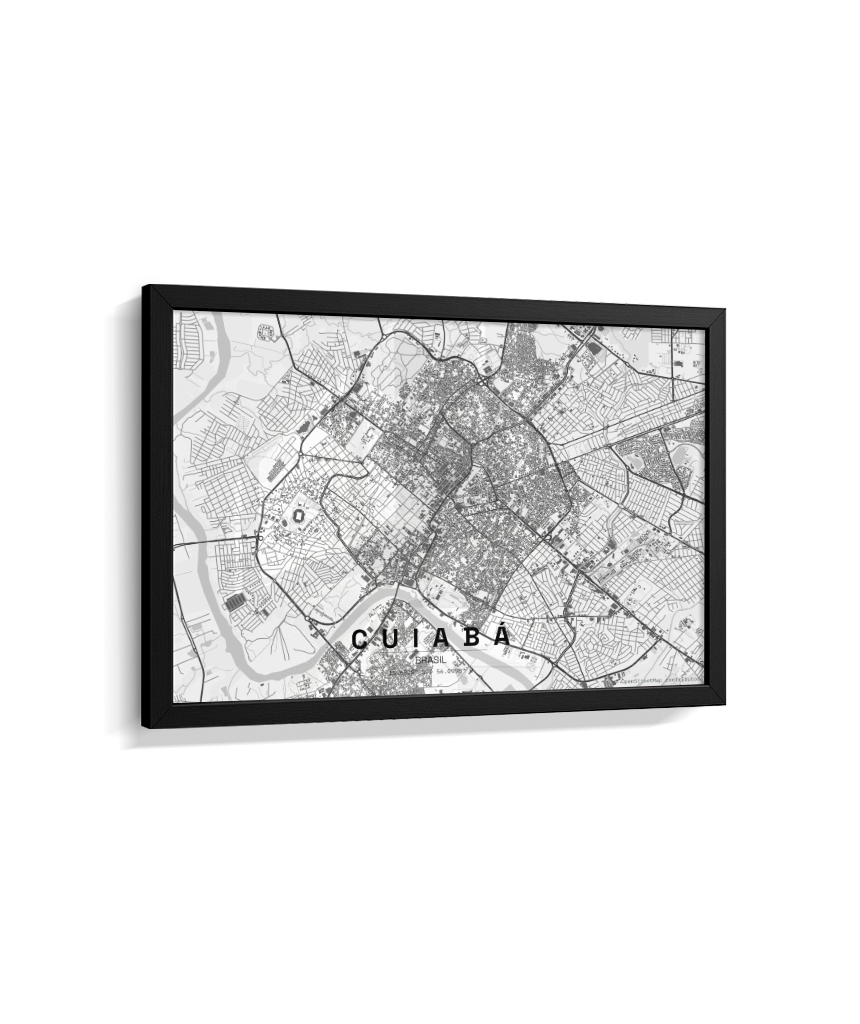 Quadro Horizontal Mapa de Cuiabá