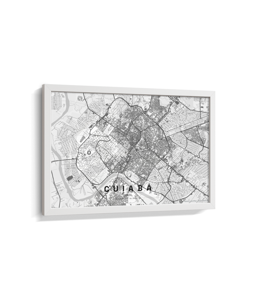 Quadro Horizontal Mapa de Cuiabá