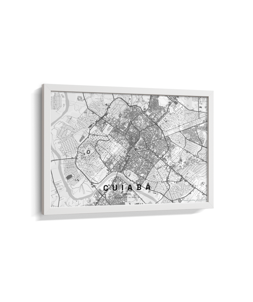 Quadro Horizontal Mapa de Cuiabá