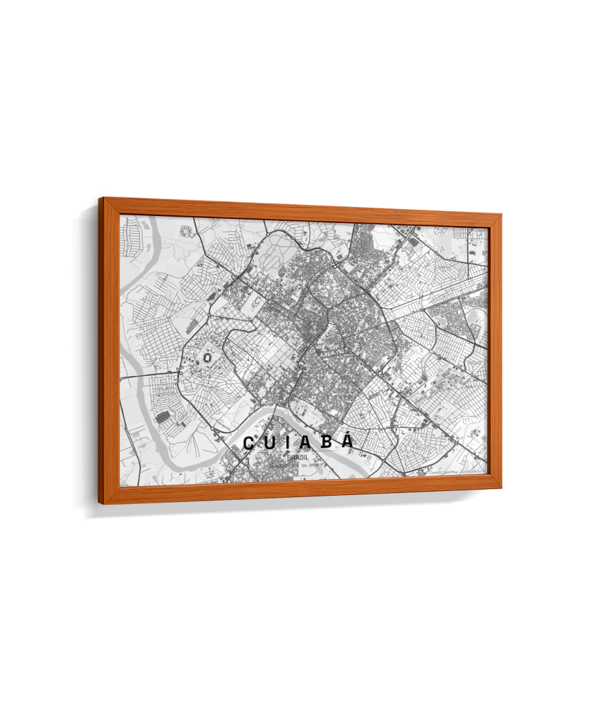 Quadro Horizontal Mapa de Cuiabá