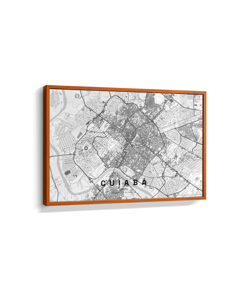 Quadro Horizontal Mapa de Cuiabá