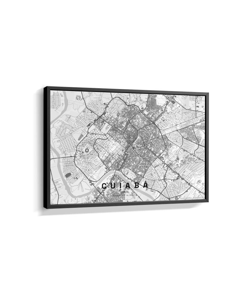 Quadro Horizontal Mapa de Cuiabá