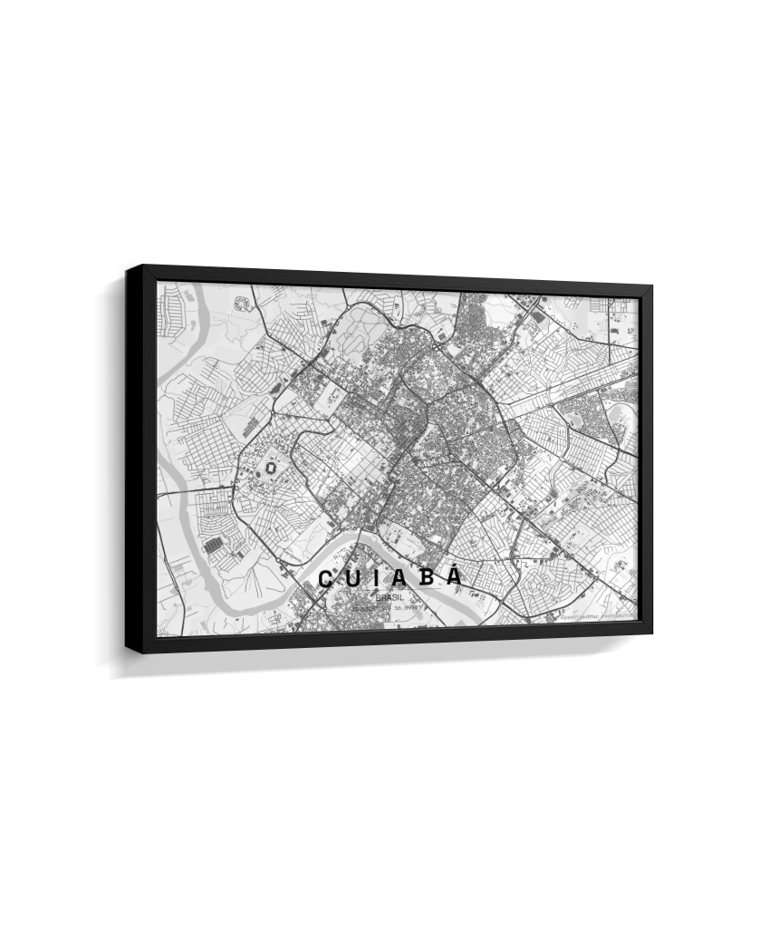 Quadro Horizontal Mapa de Cuiabá