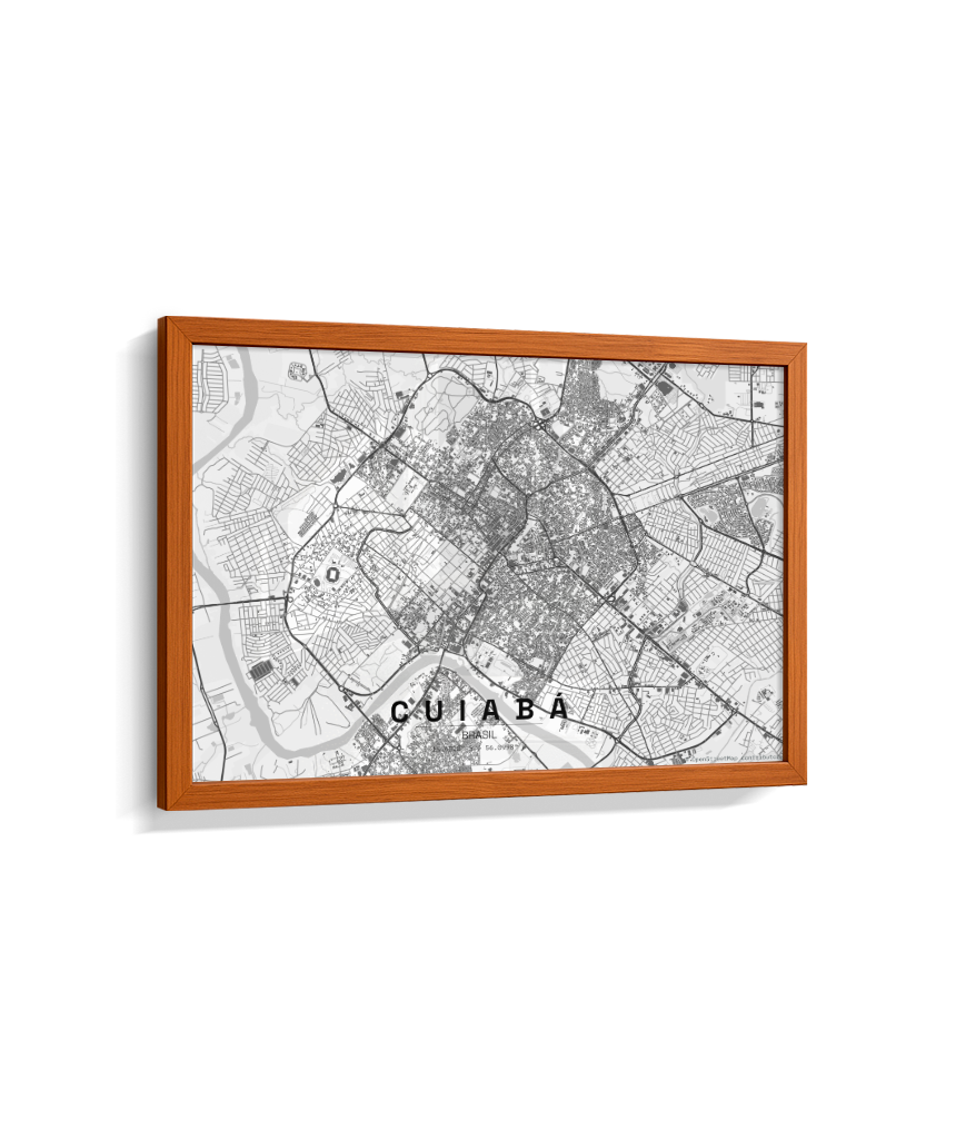 Quadro Horizontal Mapa de Cuiabá