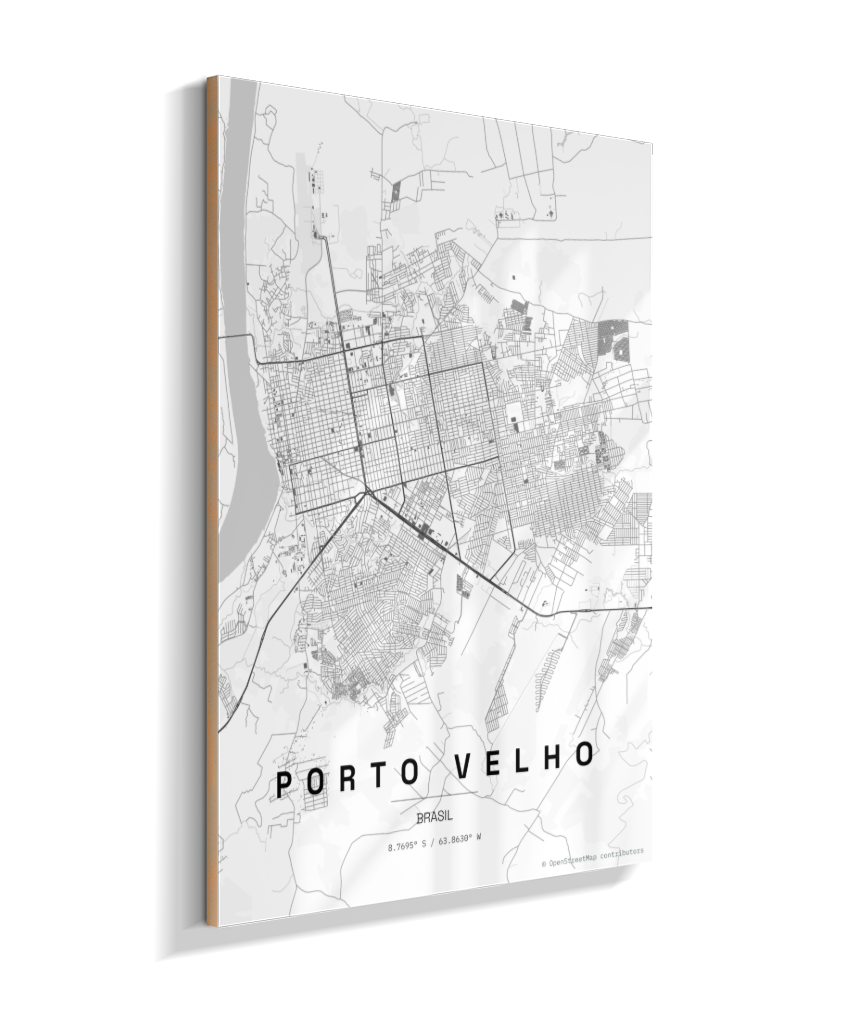 Quadro Mapa de Porto Velho - Vertical
