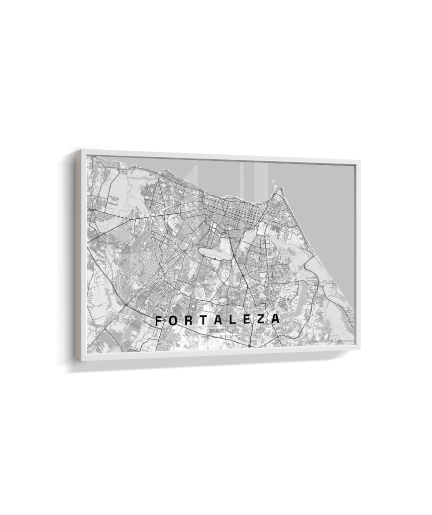 Quadro Mapa de Fortaleza - Horizontal