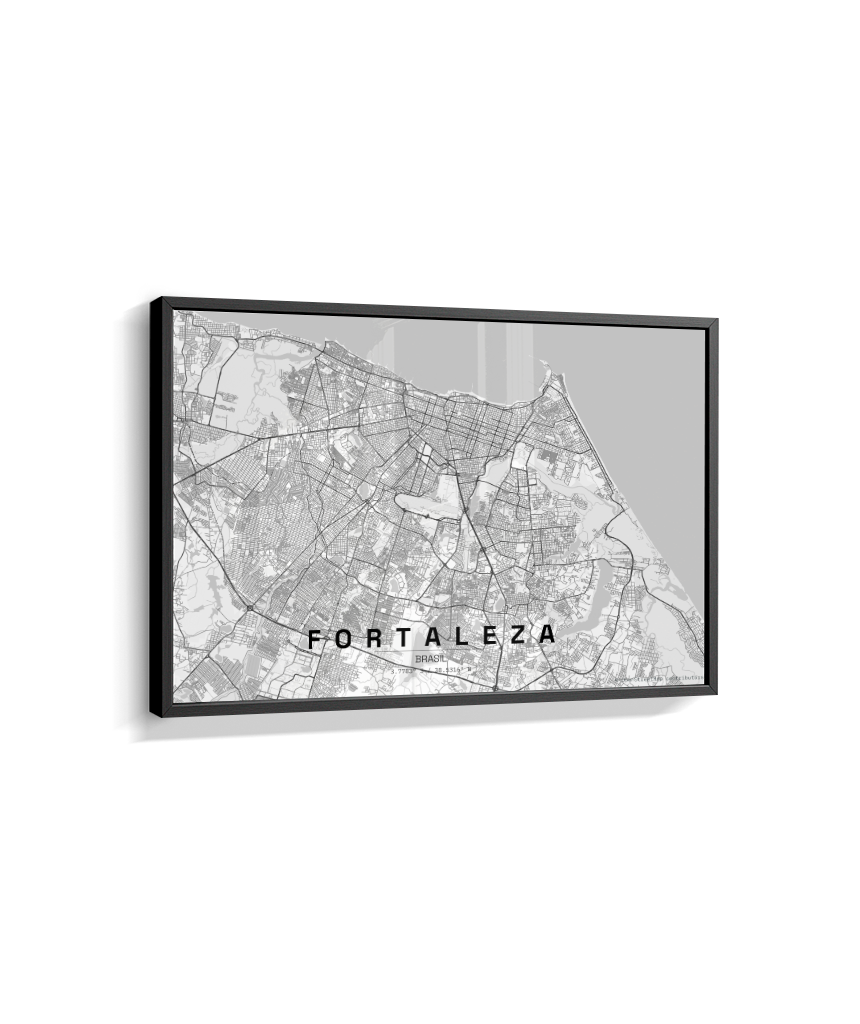 Quadro Mapa de Fortaleza - Horizontal