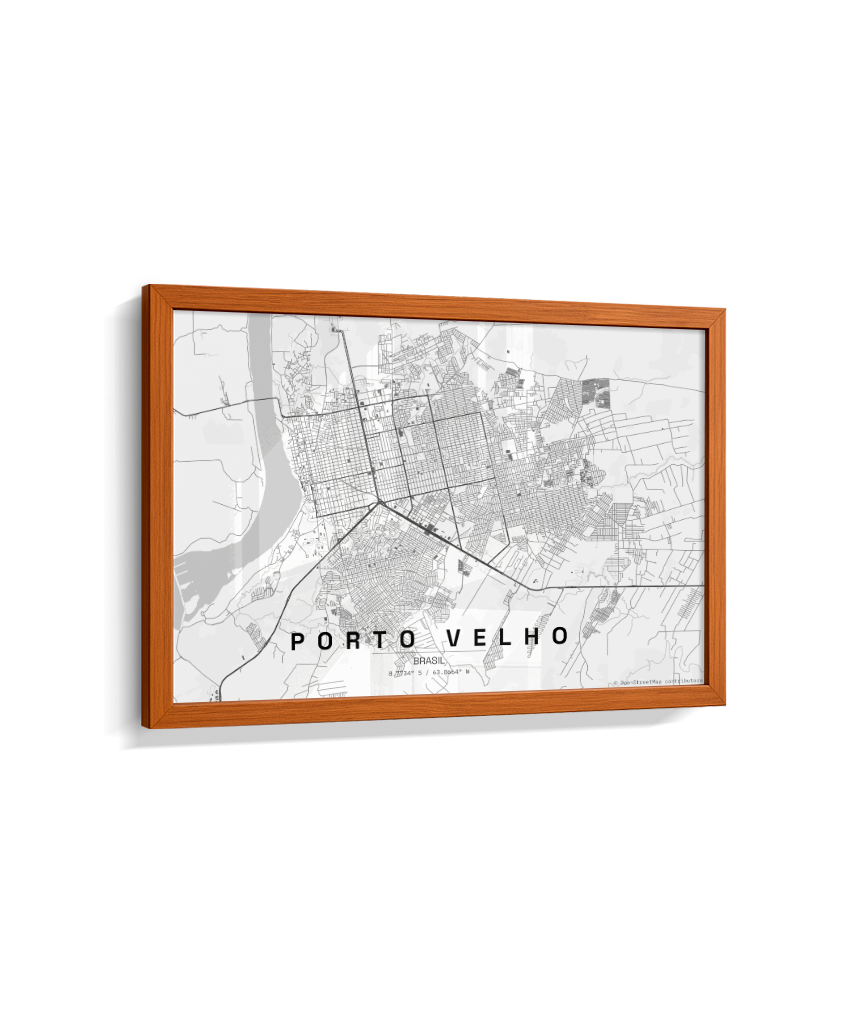 Quadro Mapa de Porto Velho - Horizontal