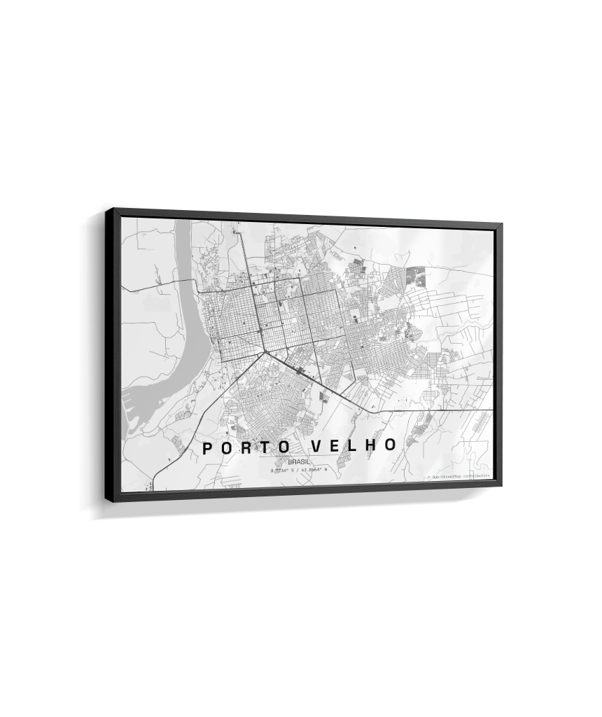 Quadro Mapa de Porto Velho - Horizontal