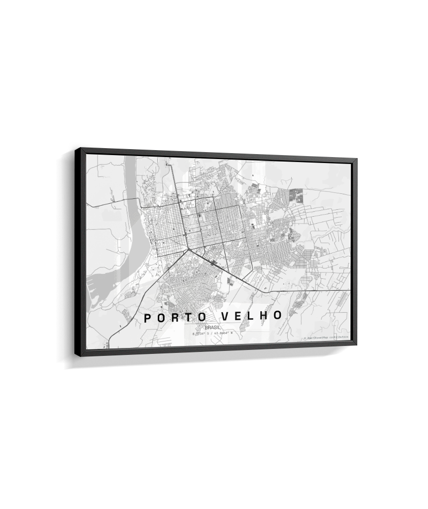 Quadro Mapa de Porto Velho - Horizontal