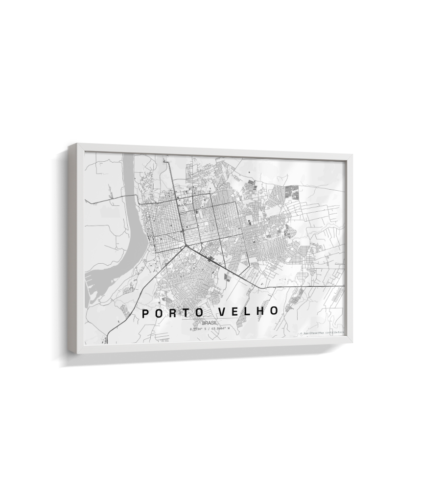 Quadro Mapa de Porto Velho - Horizontal
