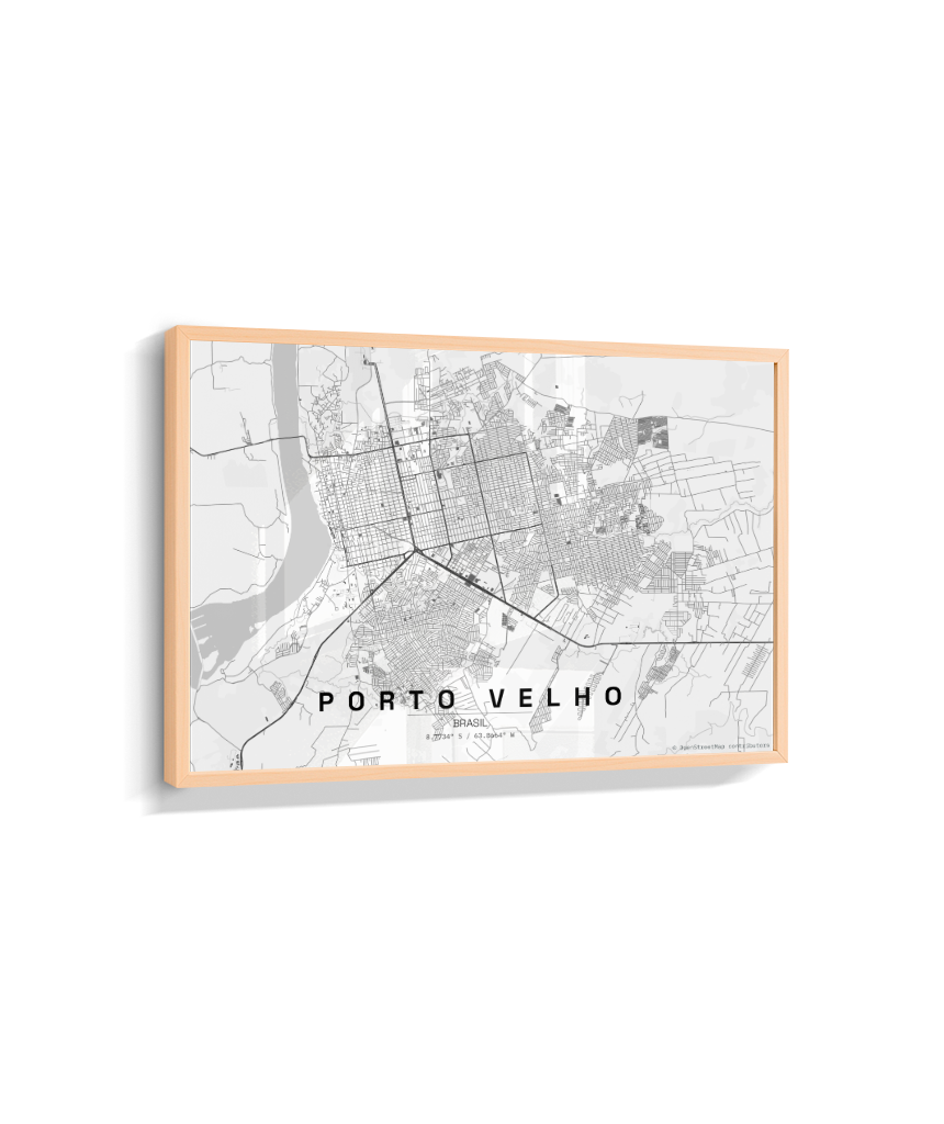 Quadro Mapa de Porto Velho - Horizontal