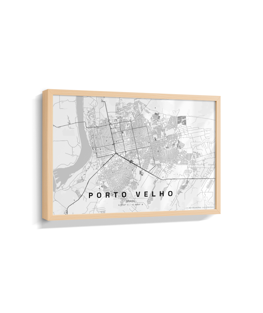 Quadro Mapa de Porto Velho - Horizontal