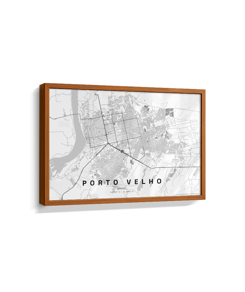 Quadro Mapa de Porto Velho - Horizontal
