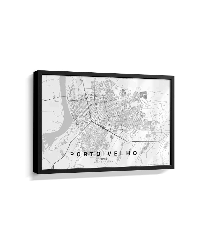 Quadro Mapa de Porto Velho - Horizontal