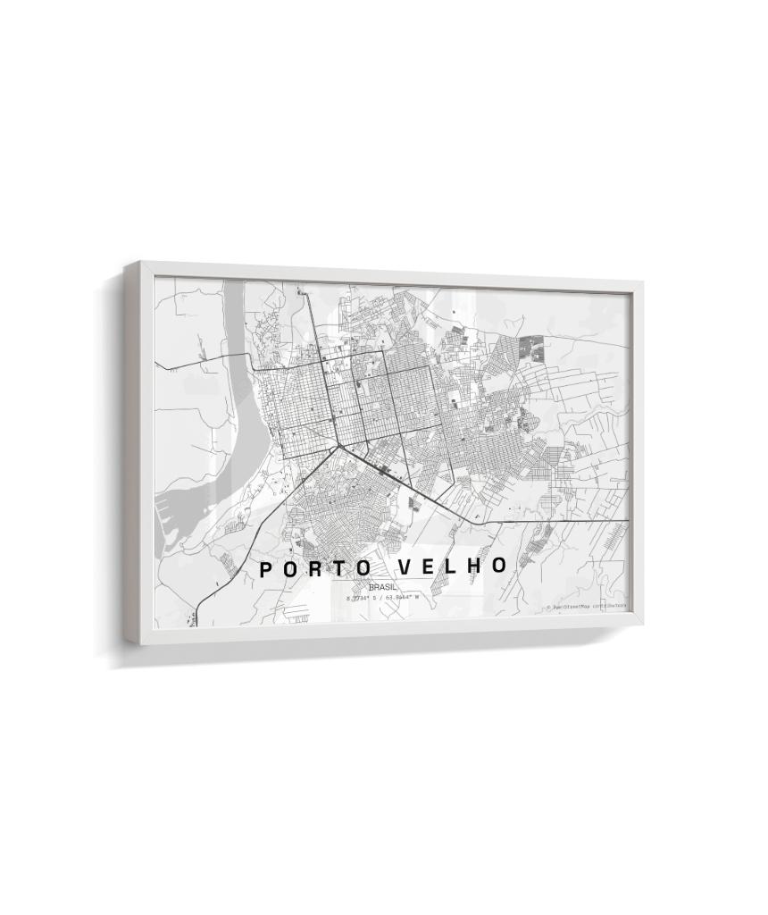 Quadro Mapa de Porto Velho - Horizontal