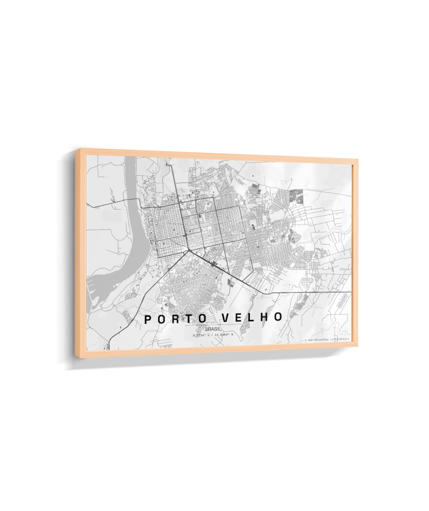 Quadro Mapa de Porto Velho - Horizontal