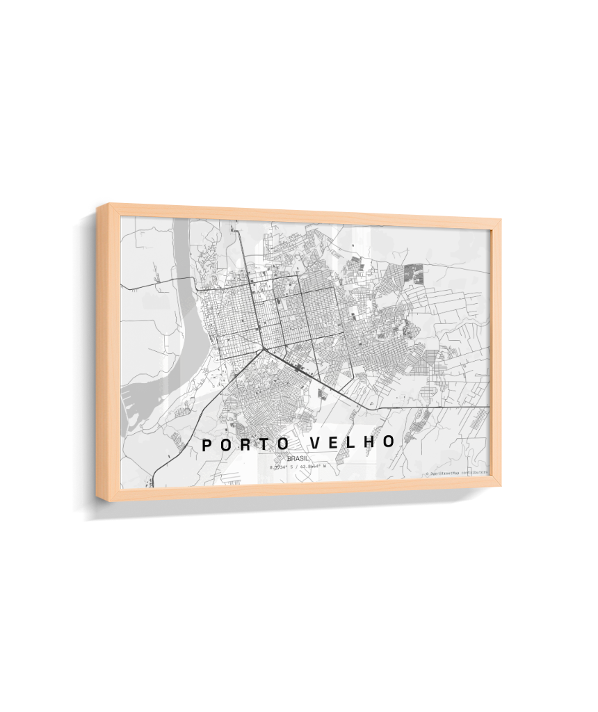 Quadro Mapa de Porto Velho - Horizontal