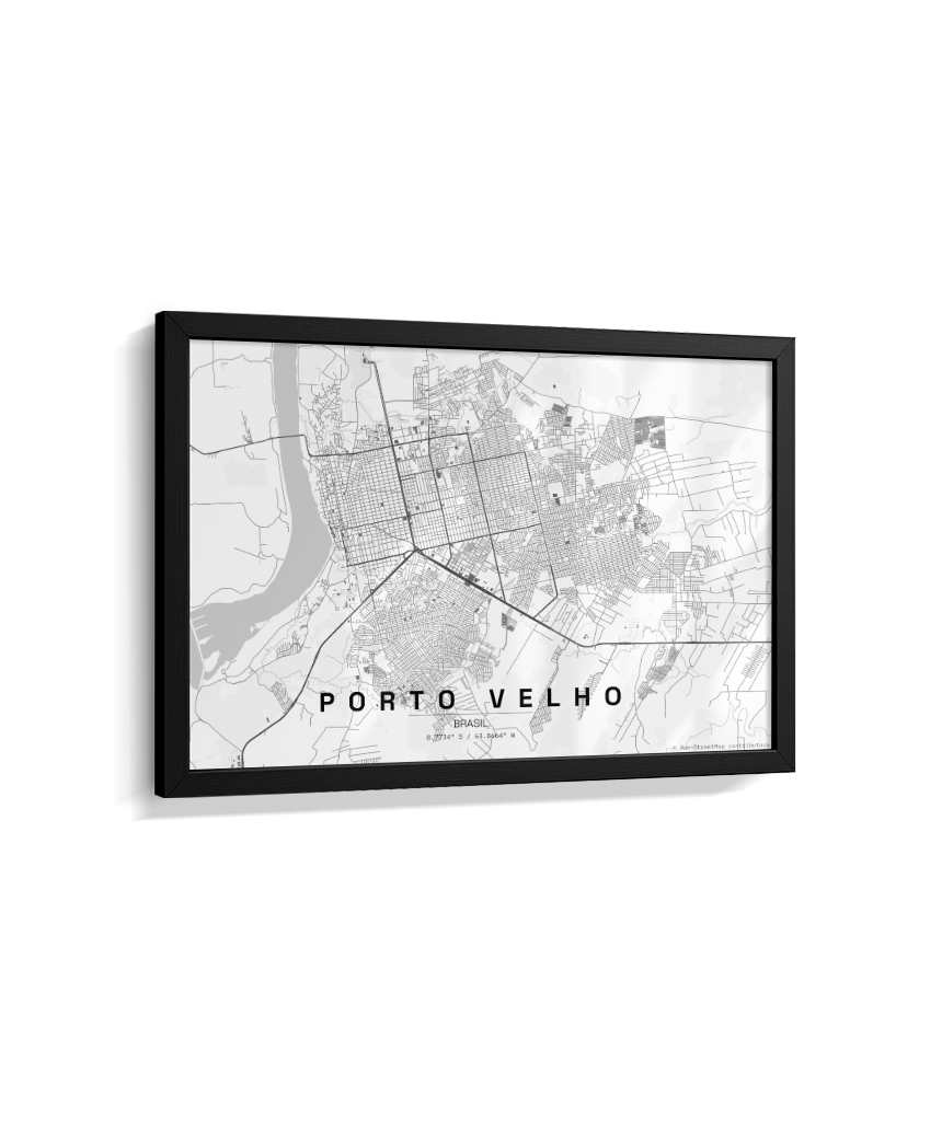 Quadro Mapa de Porto Velho - Horizontal