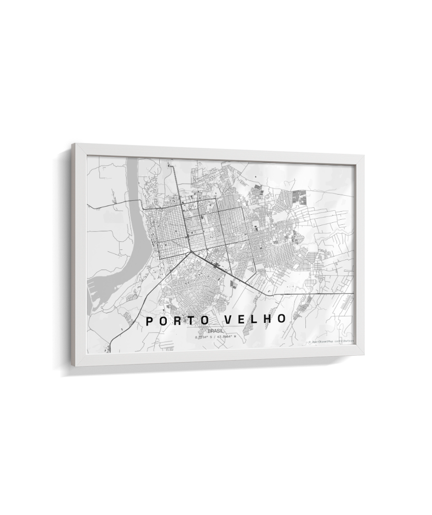 Quadro Mapa de Porto Velho - Horizontal