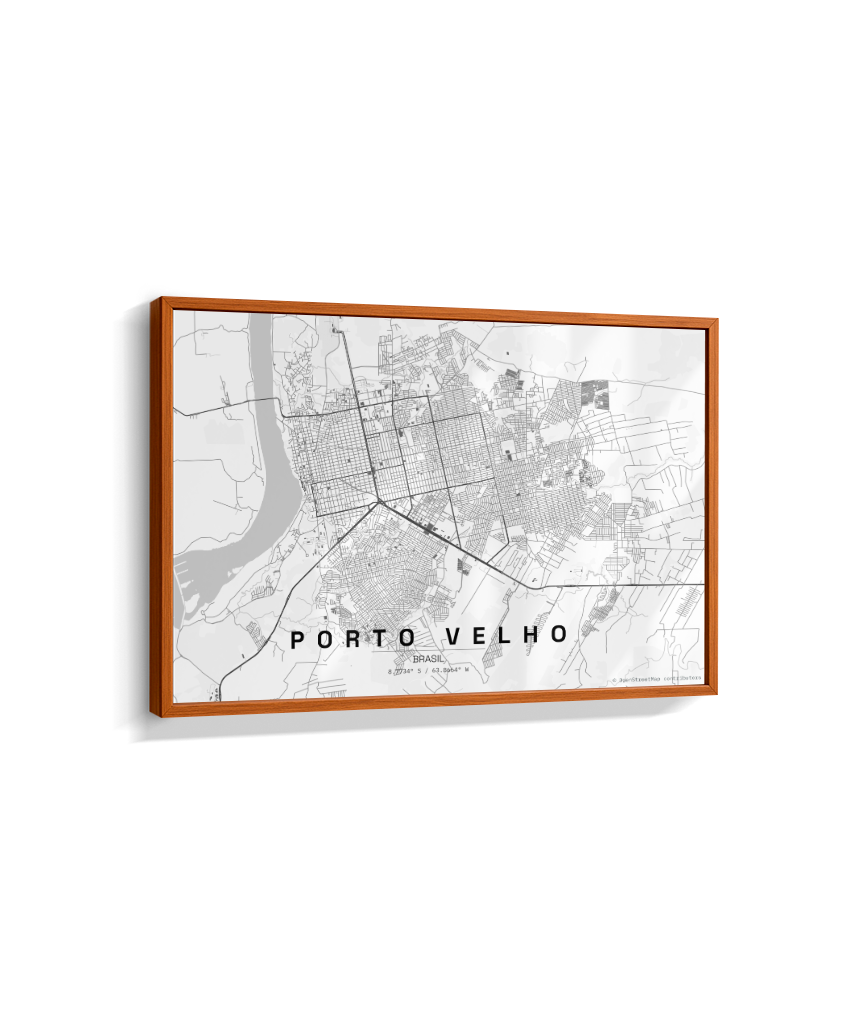 Quadro Mapa de Porto Velho - Horizontal