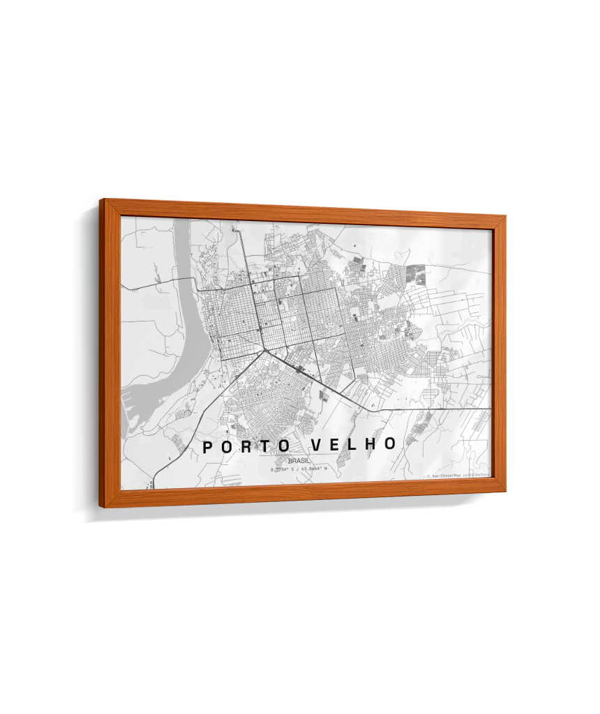 Quadro Mapa de Porto Velho - Horizontal