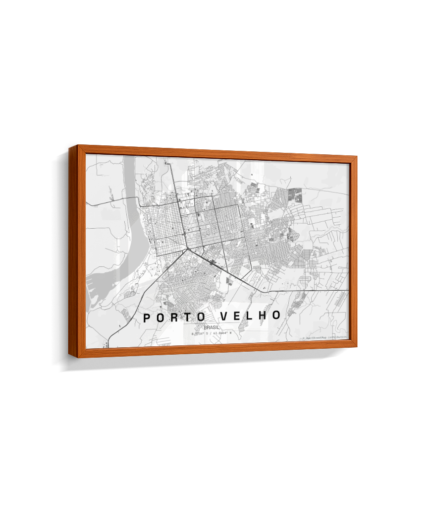 Quadro Mapa de Porto Velho - Horizontal