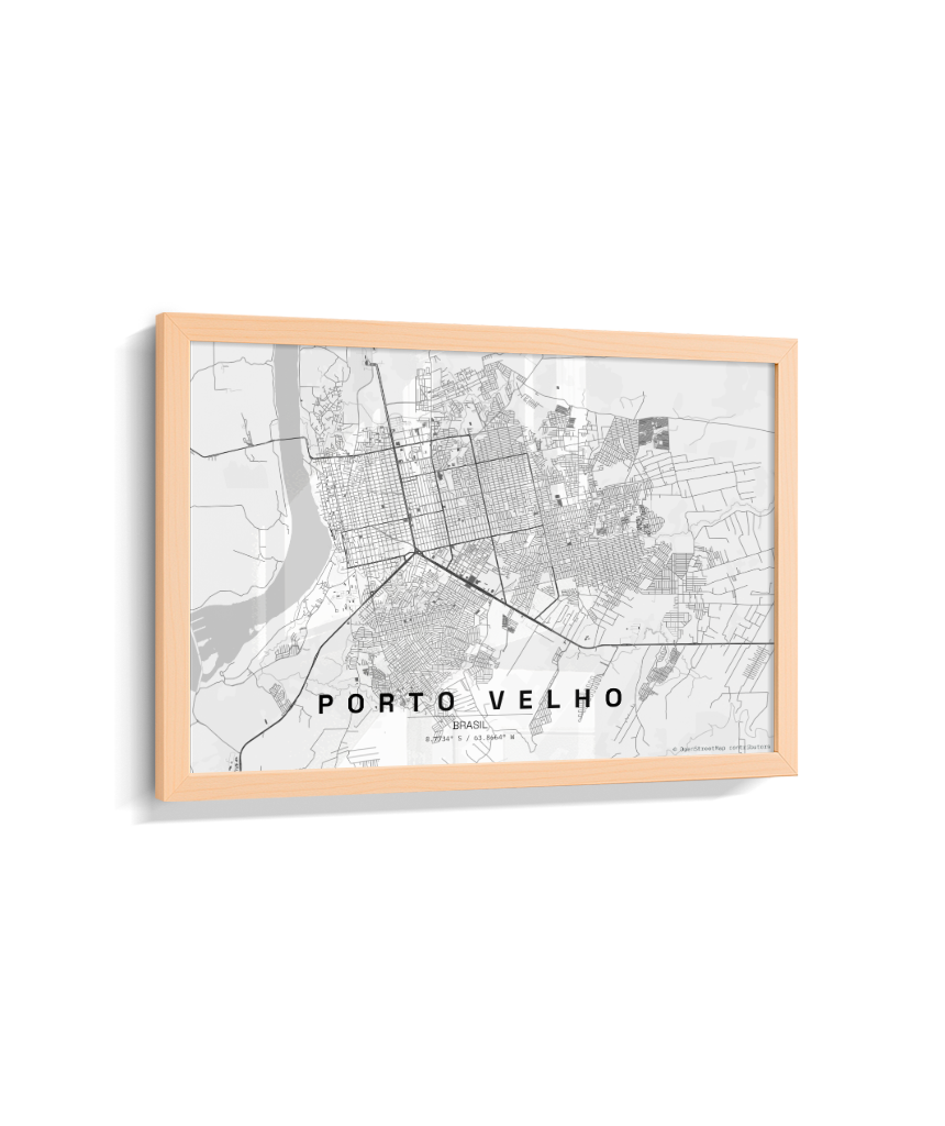 Quadro Mapa de Porto Velho - Horizontal