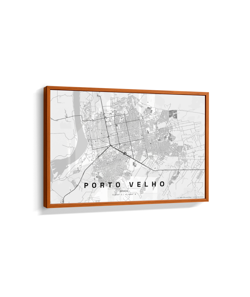 Quadro Mapa de Porto Velho - Horizontal