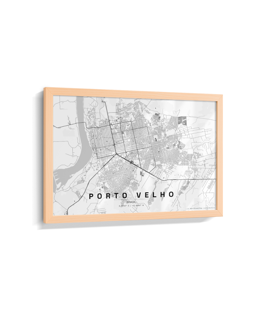 Quadro Mapa de Porto Velho - Horizontal