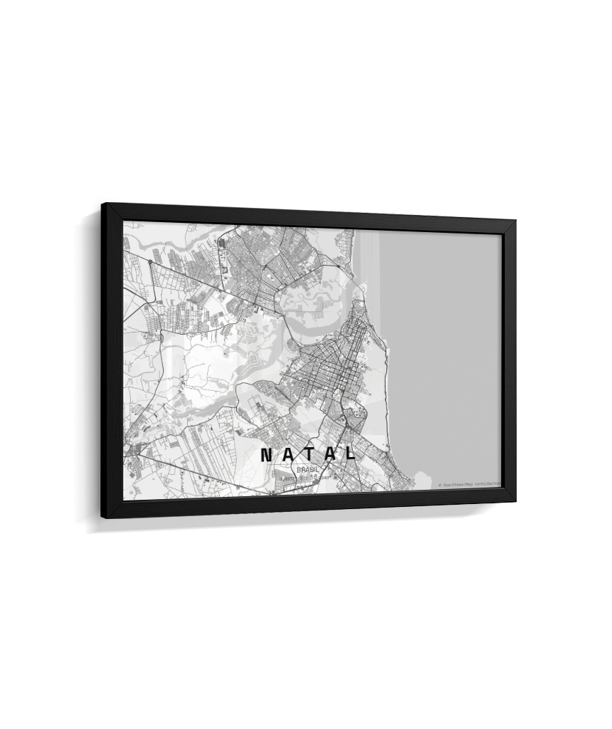 Quadro Mapa de Natal - Horizontal