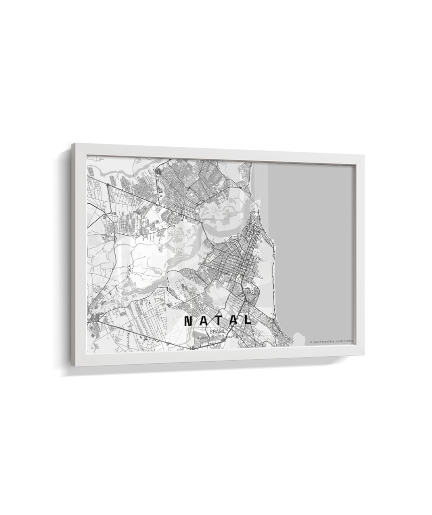 Quadro Mapa de Natal - Horizontal
