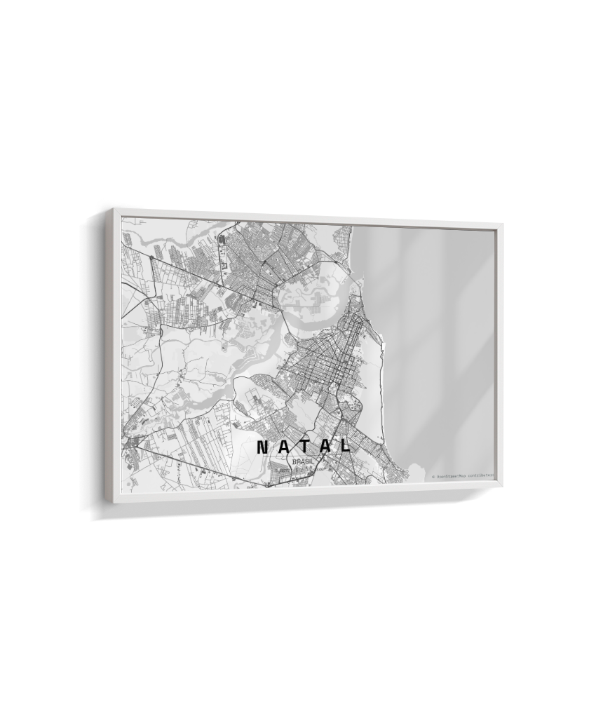 Quadro Mapa de Natal - Horizontal
