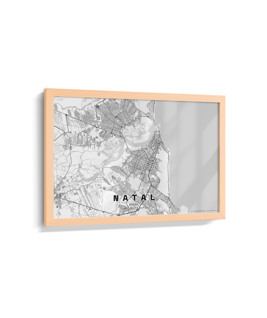 Quadro Mapa de Natal - Horizontal