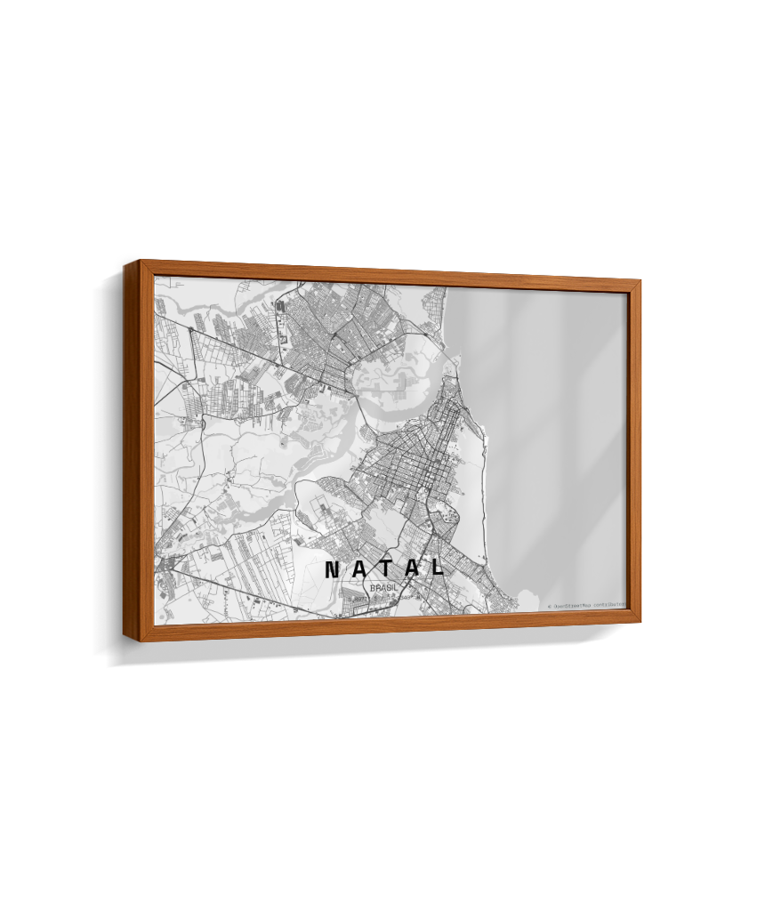 Quadro Mapa de Natal - Horizontal