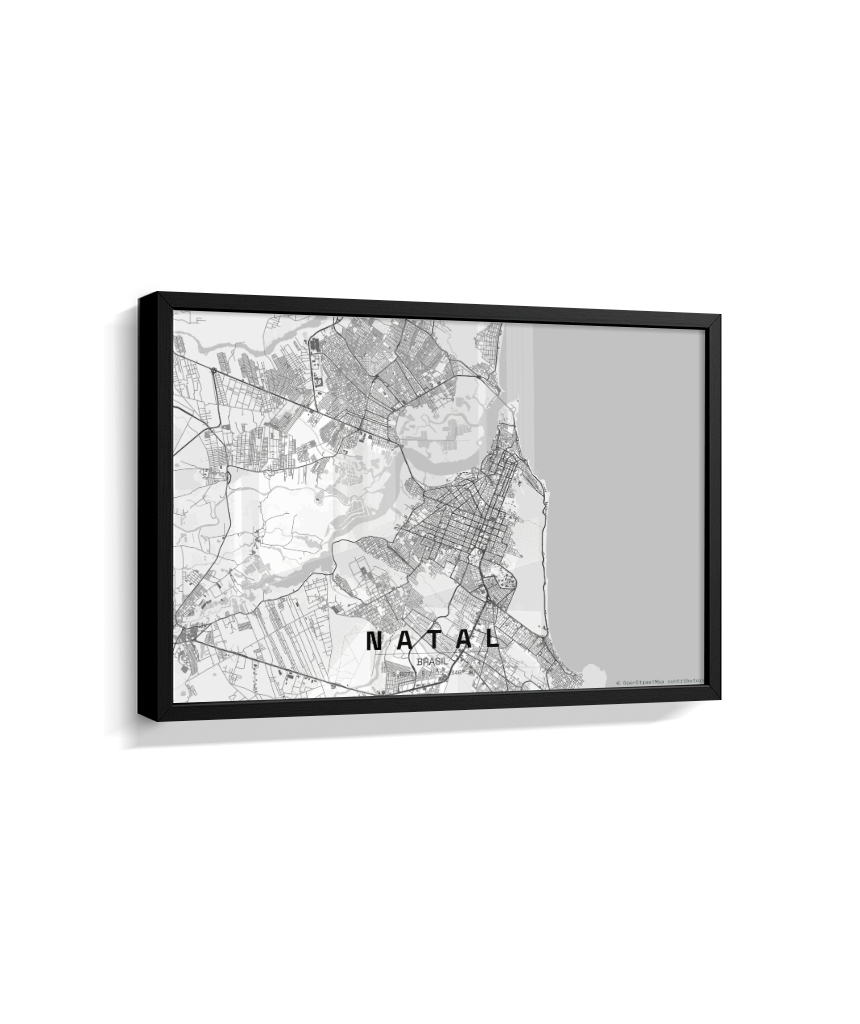 Quadro Mapa de Natal - Horizontal