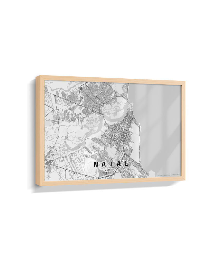 Quadro Mapa de Natal - Horizontal