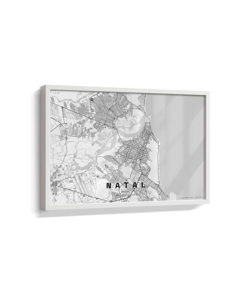 Quadro Mapa de Natal - Horizontal