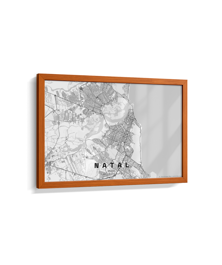 Quadro Mapa de Natal - Horizontal