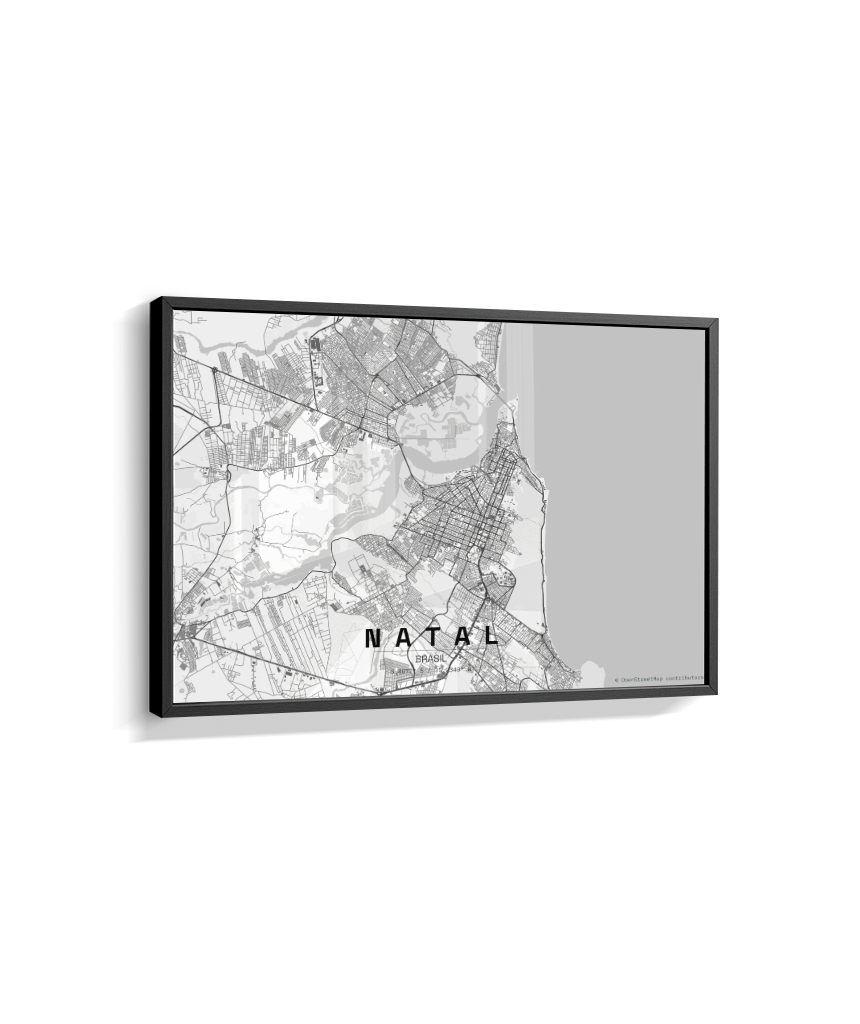 Quadro Mapa de Natal - Horizontal